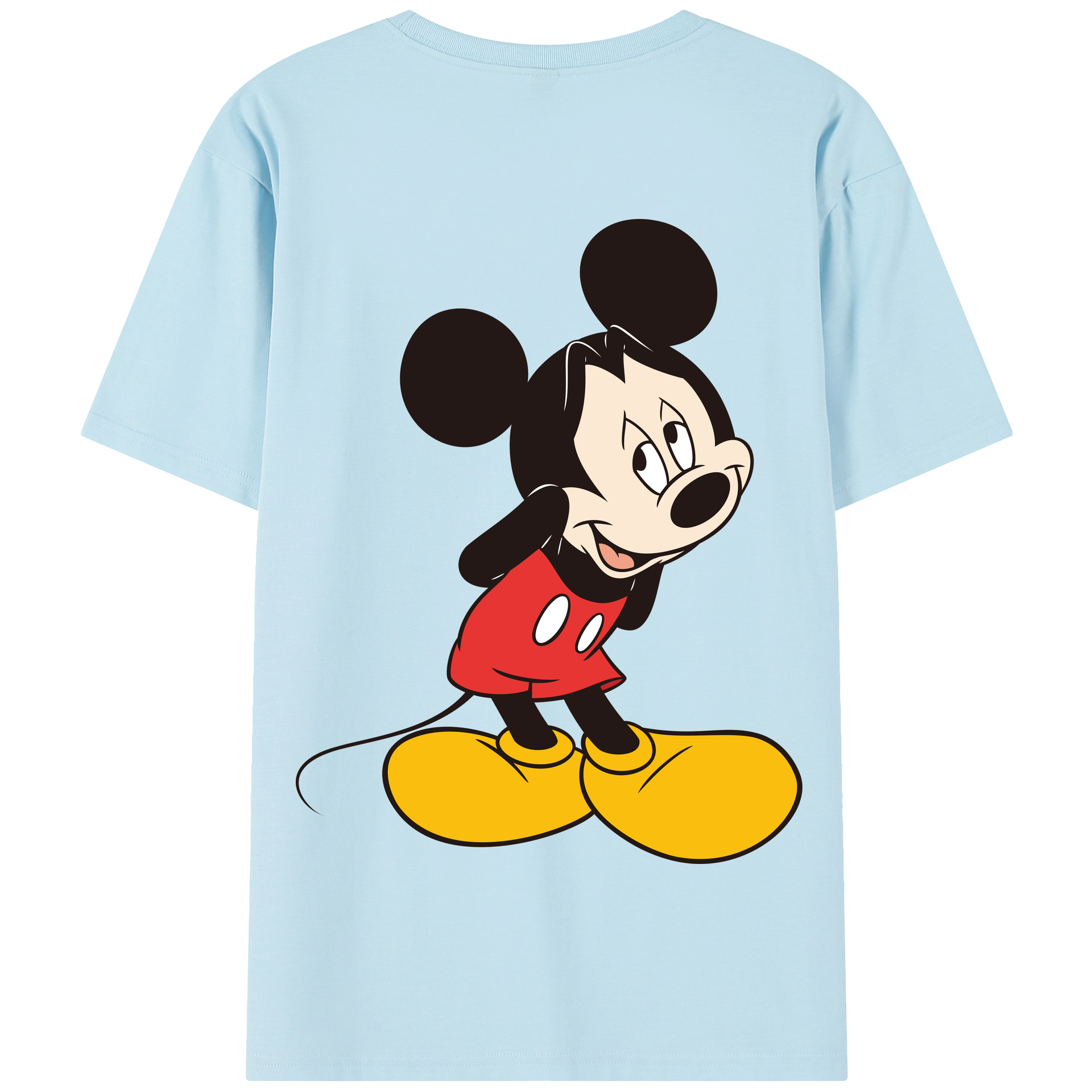 （画像用） ミッキーマウス Mickey Mouse 綿100％半袖Tシャツ（背面プリント）